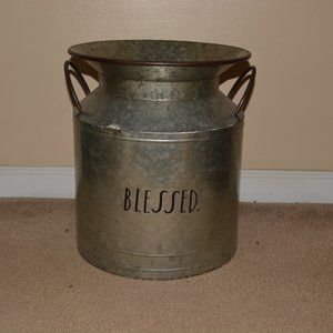 Rae Dunn Milk Churn Tin BLESSED